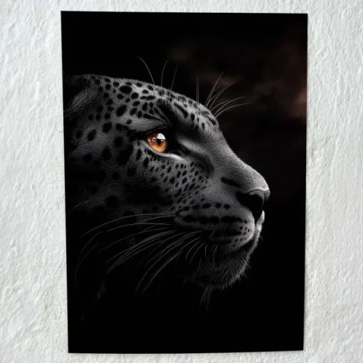 Tradera Den Svarta Panterns Blick - A4 Premium Glansigt Papper (utan ram)| Fotokunst