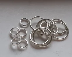 Tradera Detaljer i 925 sterling silver : öppna ringar + splitringar / Silverdetaljer| Smykkefremstilling