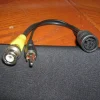 Tradera DIN-kabel/adapter 6-pol hona - 1xRCA/BNC hane 0,2m| Kameratilbehør