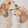 Tradera Disktrasa duk med tryck 2 hundar Beagle| Indretning & Husholdning