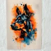 Tradera Dobermann i Färgexplosion – A4 Premium Glansigt Papper (utan ram)| Fotokunst