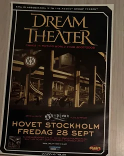 Tradera Dream Theater Konsertaffisch - Chaos in Motion World Tour 2007/2008| Musikplakater