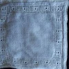 Fashion duk handbroderad VIT linne 19x20 cm ! Tekstiler