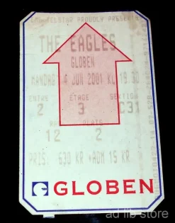 Tradera EAGLES - KONSERTBILJETT - GLOBEN 4 JUNI 2001> Musikmemorabilia