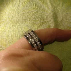 Tradera Edblad Ring i stål och kubik zirconia stl 17.5> Ringe