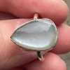 Tradera Elegant Ring med Månsten – Silverpläterad Infattning (Storlek ca 17 )> Ringe