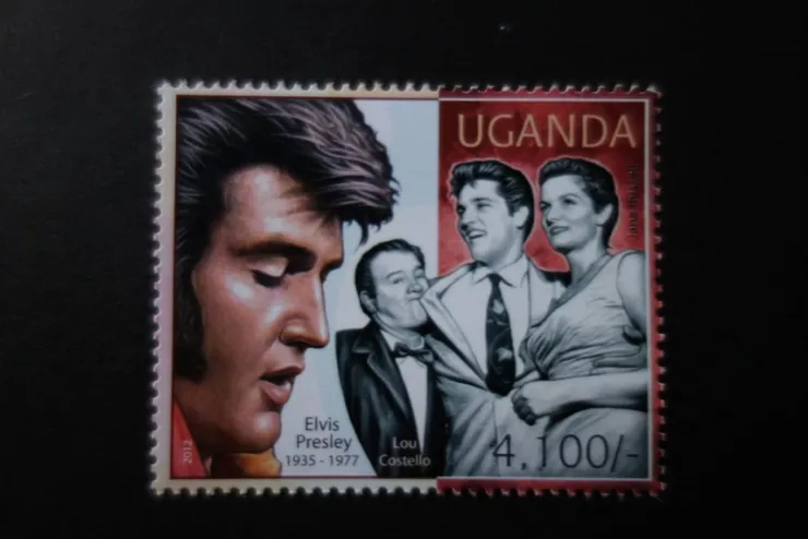 Tradera ELVIS PRESLEY / LOU COSTELLO / JANE RUSSELL, Postfriskt frimärke| Resten Af Verden