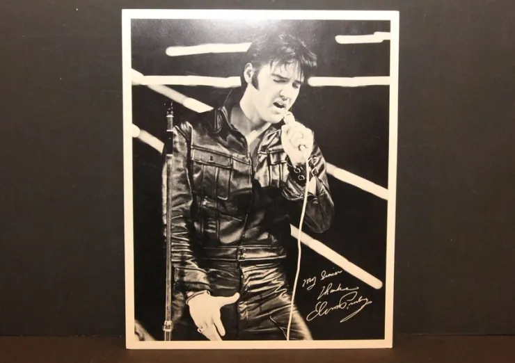 Tradera Elvis Presley From Memphis to Vegas Bonusfoto från 1969| Musiktilbehør