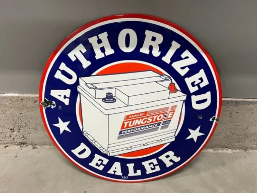 Tradera Emaljskylt Tungstone Batter Retro> Skilte