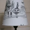 Tradera En svart bordslampa med MUMIN/ MOOMIN LILLA MY lampskärm NYSKICK!!| Lamper