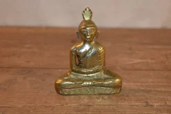 New En vacker Buddha figur i mässing Tin & Messing