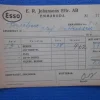 Tradera ESSO Kontantkvitto Emmaboda 1958| Bensinia