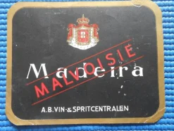 Tradera Etikett Madeira Malvoisie| Breweriana