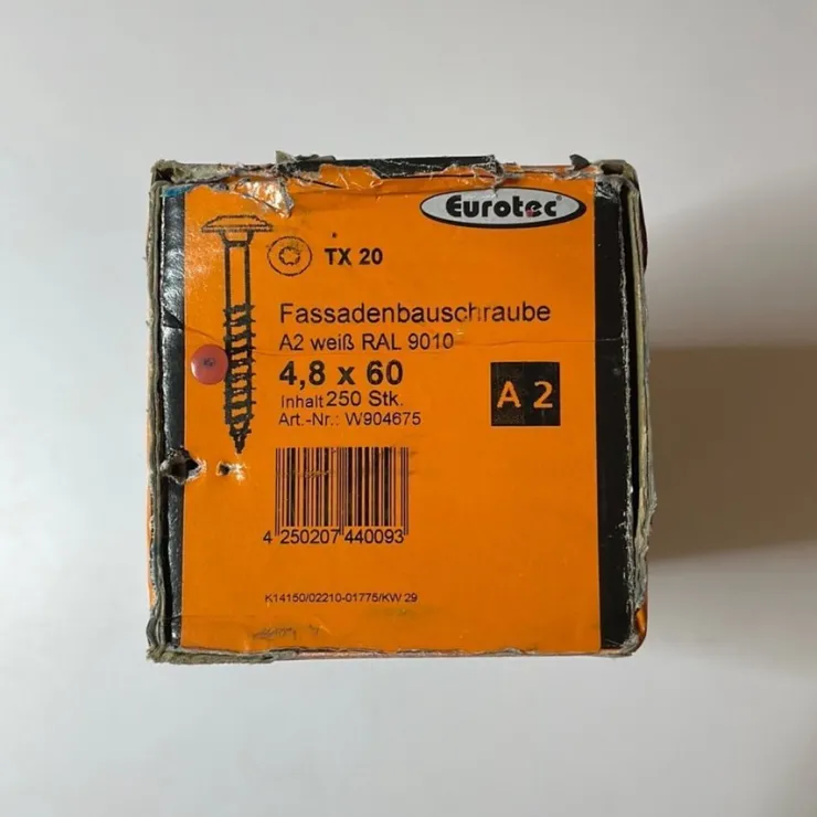 Cheap Eurotec Fassadenbauschraube 4,8 x 60 A2 (rest parti) Skruer, Plugs & Søm