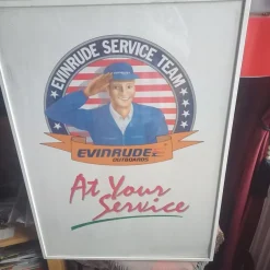 Tradera Evinrude Service Team Reklamskylt> Skilte