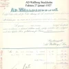 Tradera Faktura från AD. Wallberg & Son Stockholm 23 april 1927 till småländsk handlare> Fragtsedler & Fakturaer