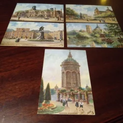 Tradera Fem kort fr Mannheim Tyskland 14x9cm i bra skick| Verden Undtagen De Nordiske Lande
