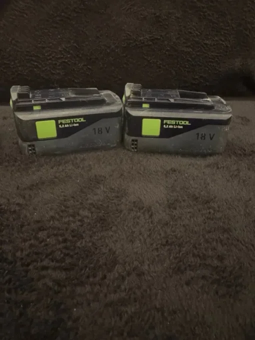 Clearance Festool 18V 5,2 Ah Li-ion Batterier TVÅ STYCKEN Maskiner