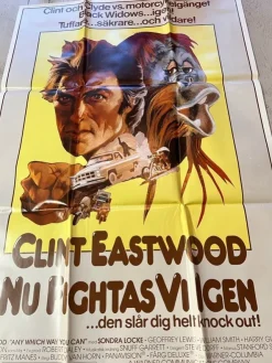 Tradera Filmposter: Clint Eastwood Nu Fightas Vi igen No51> Plakater