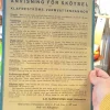 Tradera Fin plåtskylt för skötsel av värmepanna. Vintage, retro.> Skilte