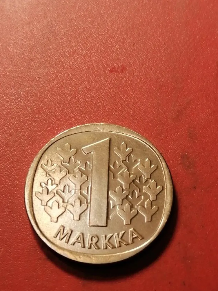 Tradera *Finland-1 markkaa -Nickel -1987M * Cond. 1++ *| Udenlandske Mønter