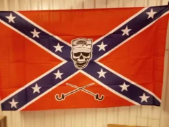 Tradera flagga sydstatsflagga rebel med döskalle ranger> Flag