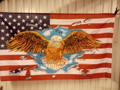 Tradera flagga usa med örn> Flag