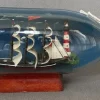 Tradera Flaskskepp på sockel.| Båd- & Skib-memorabilia