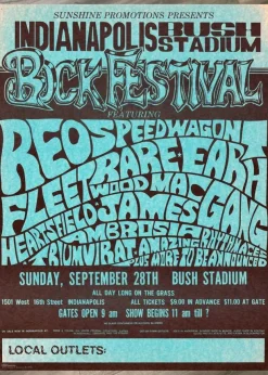 Tradera FLEETWOOD MAC INDIANAPOLIS 1975 GLOSSY PHOTO POSTER| Musikplakater