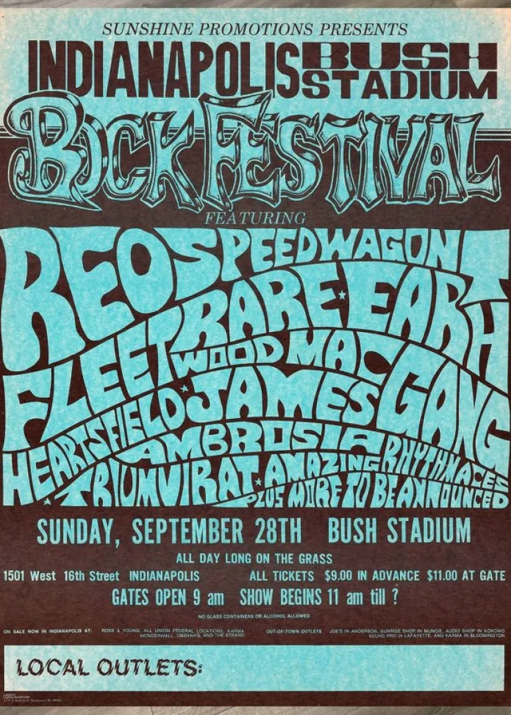 Tradera FLEETWOOD MAC INDIANAPOLIS 1975 GLOSSY PHOTO POSTER| Musikplakater