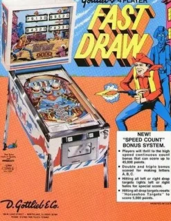 Tradera Flyer flipperspel Gottlieb Fast Draw| Spillemaskiner