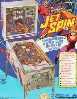 Tradera Flyer flipperspel Gottlieb Jet Spin| Spillemaskiner