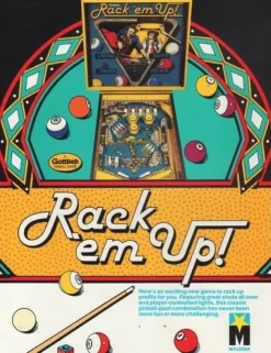 Tradera Flyer flipperspel Gottlieb Rack 'em Up| Spillemaskiner