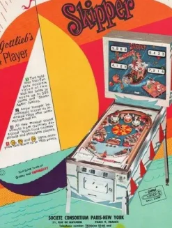 Tradera Flyer flipperspel Gottlieb Skipper| Spillemaskiner