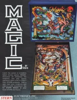 Tradera Flyer flipperspel Stern Electronics Magic| Spillemaskiner