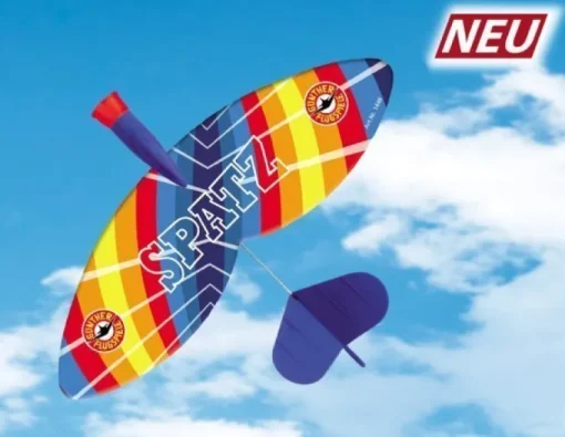 Tradera Flygplan Spatz - skjuts iväg med gummiband> Leg & Spil