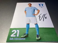 Tradera Fotbollsspelare Erik Johansson, Malmö FF| Autografer