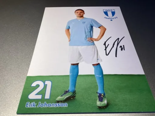 Tradera Fotbollsspelare Erik Johansson, Malmö FF| Autografer