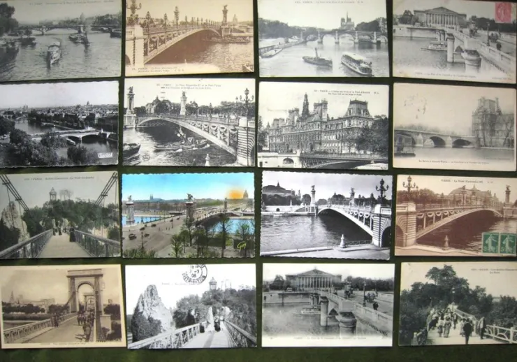 Tradera Frankrike Samling broar på vykort 79 st (5 bilder)| Verden Undtagen De Nordiske Lande