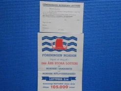 Tradera Föreningen Norden lotteri 1944> Lotterier & Lodsedler