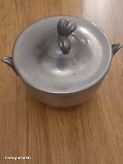 Outlet GAB Svenskt tenn - Sockerburk med lock Tin & Messing