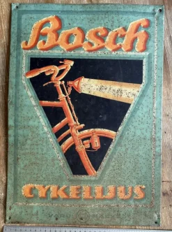 Tradera Gammal litograferad skylt, BOSCH (ngt.sliten)> Reklame Gadgets