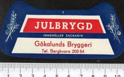 Tradera Gökalunds bryggeri Bergkvara, Julbrygd klass I| Breweriana