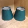 Tradera Gröna lampskärmar med guldkant| Lamper