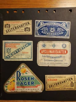 Tradera Göteborg, Vinkompaniet, Celsius, Vikens, Hälsan. Selter, socker, vichy, etc| Breweriana