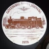 Tradera Göteborg-Borås Järnvägs Tallrik 1978 - Design: Sören Wästörn diameter n22 cm> Jernbane- & Sporvogns-memorabilia