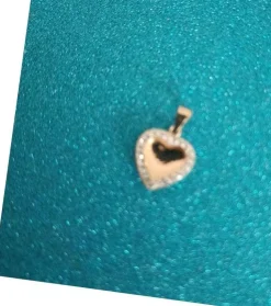 Tradera Guld hjärta med pärlor 18 k> Smykketilbehør