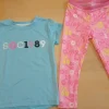 Tradera Gymnastikkläder - Ljusblå t-shirt & Rosa leggings strl 98> Gymnastik