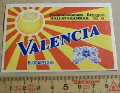 Tradera HALLSTAHAMMARS BRYGGERI, HALLSTAHAMMAR. VALENCIA| Breweriana