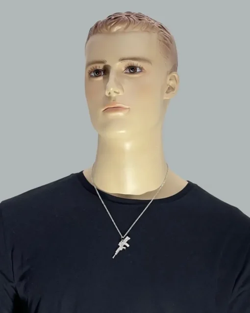 Tradera Halsband 50-55 cm - Automatkarbin/Maskingevär - Stainless Steel> Halskæder